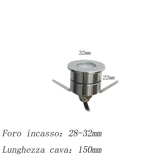 FE75-12W - Faretti Calpestabili - - Faretto LED 12V 12w per piscina Fontane  Impermeabile FE75-12W colore BLU